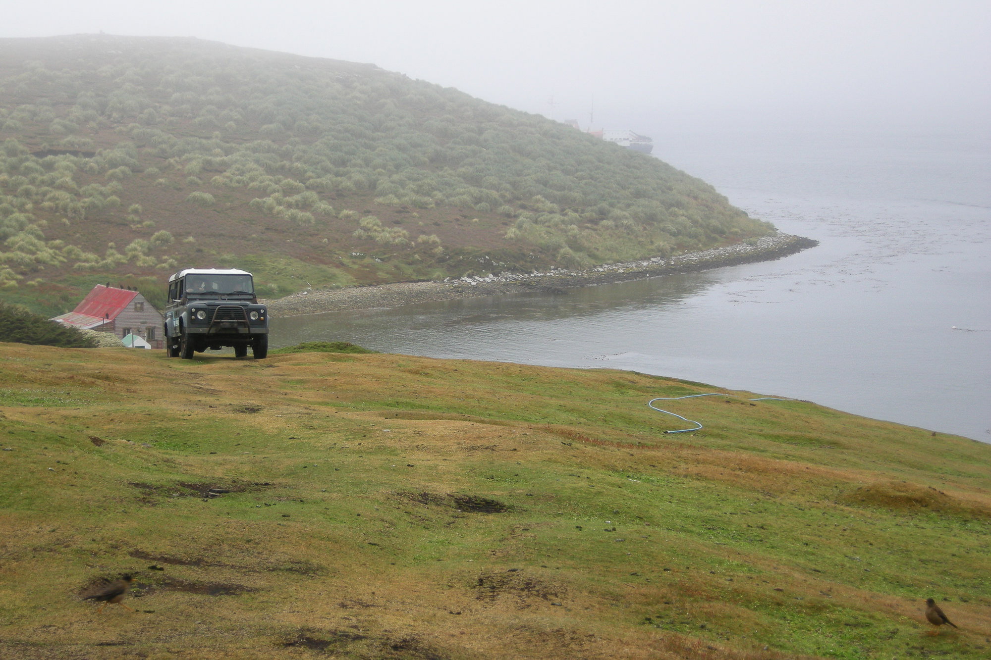 on the way to the photo location on West Point Island