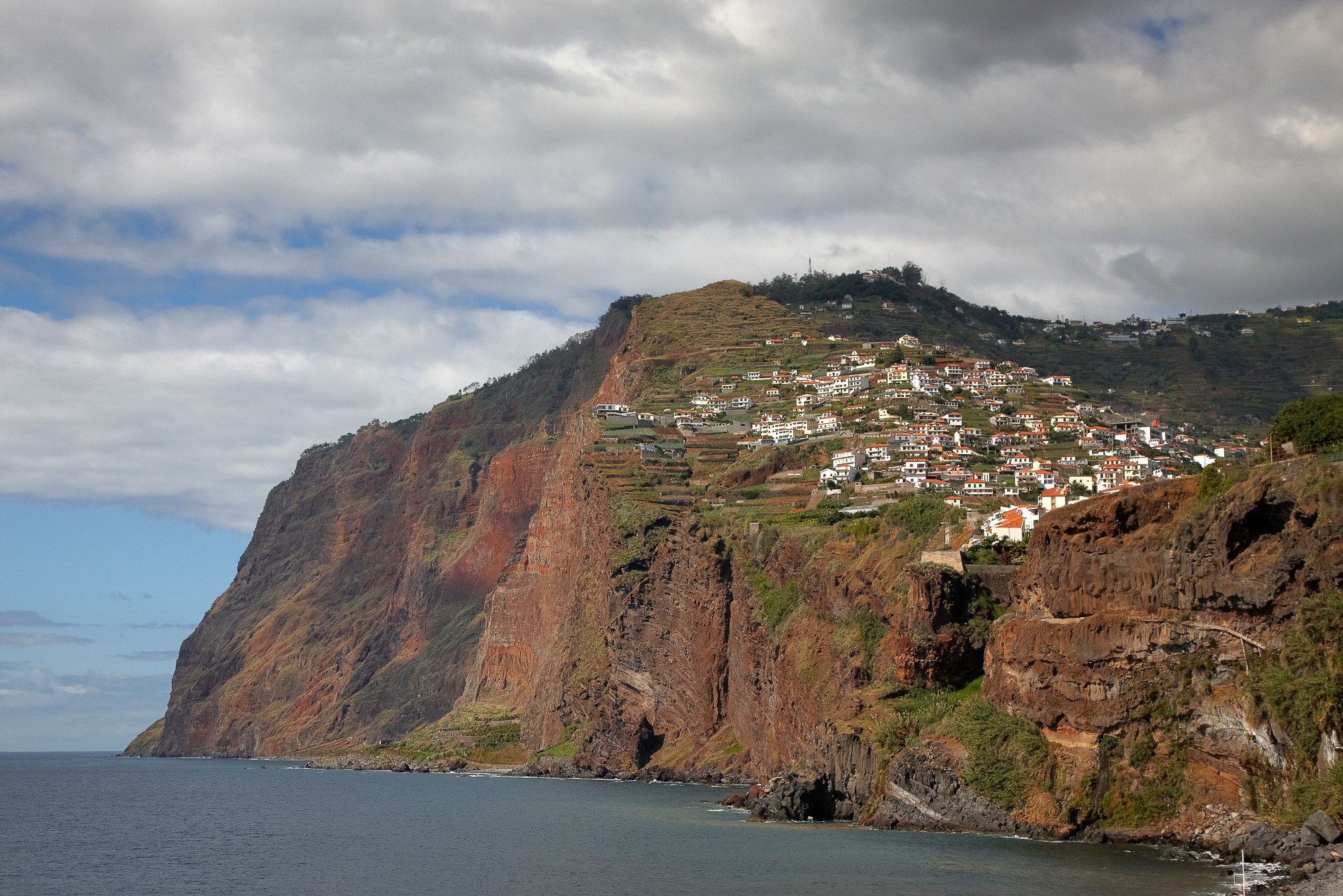 steep coast in the south of the island