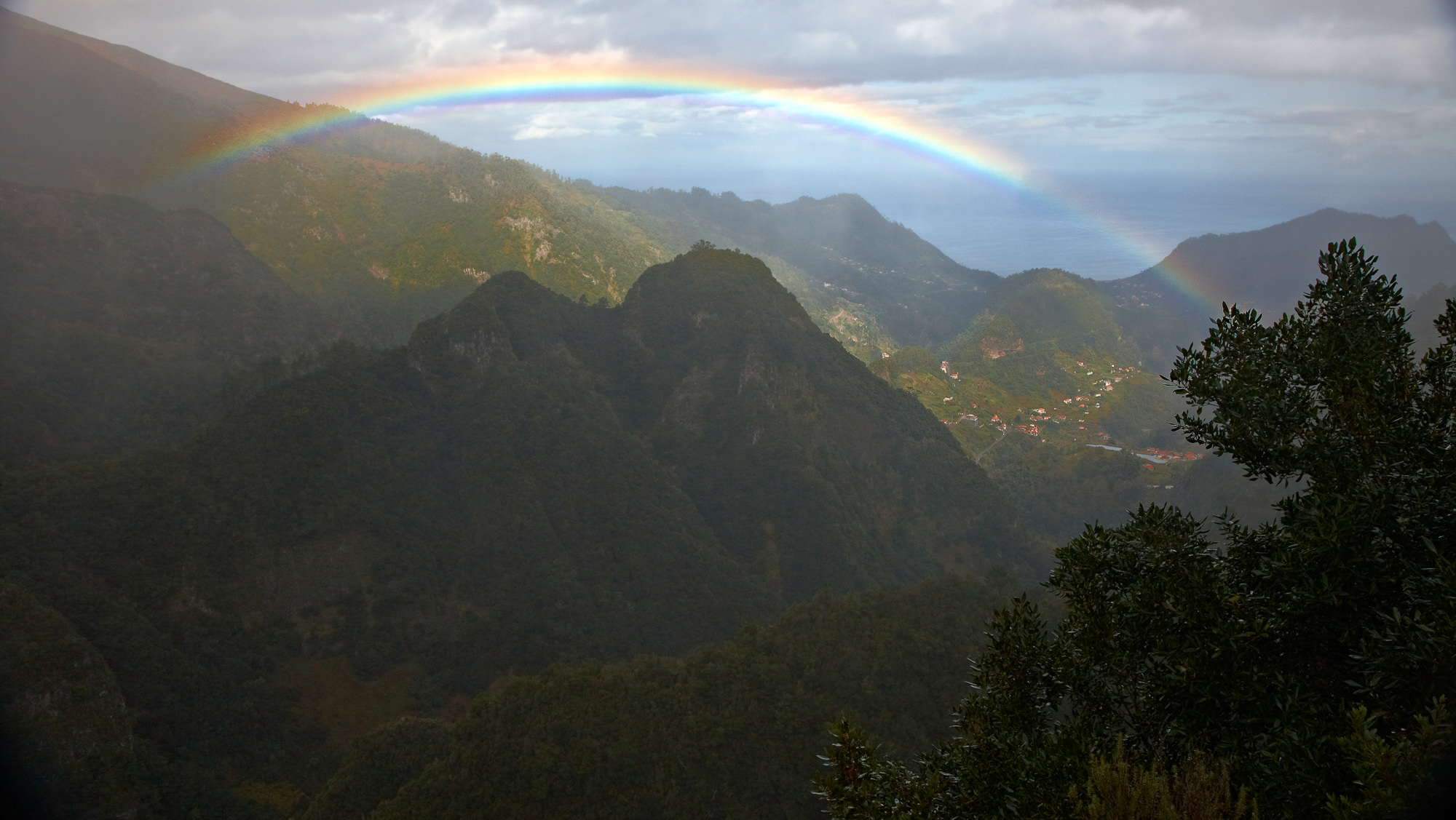 Madeira, rainbow in November